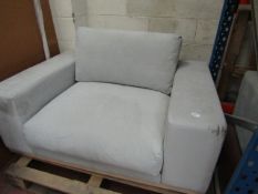 1X | SWOON GREY ARM CHAIR | APPEARS TO HAVE NO MAJOR DAMAGE AND MAY CONTAIN A FEW MARKS | RRP - |
