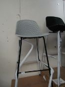 | 1X | COX AND COX GREY AND BLACK HIGH STOOL | UNCHECKED BUT LOOKS UNUSED WITH BOX | RRP CIRCA £