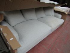 | 1X | MADE.COM ORSON 3 SEATER SOFA IN CHIC GREY | LOOKS UNUSED BUT IT HAS GOTTEN DIRTY IN STORAGE