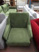 | 1x | SWOON GREEN VELOUR ARMCHAIR | DOESNT HAVE THE ORIGINAL LEGS | RRP £- |