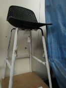 | 1X | COX AND COX BLACK HIGH STOOL | UNCHECKED BUT LOOKS UNUSED WITH BOX | RRP CIRCA £275|