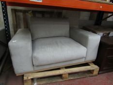 1X | SWOON GREY ARM CHAIR | APPEARS TO HAVE NO MAJOR DAMAGE AND MAY CONTAIN A FEW MARKS | RRP - |