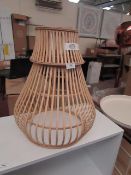 | 1X | COX & COX TAPERED BAMBOO LIGHT SHADE RRP £75 | LOOKS NEW NO GUARANTEE |