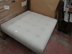 | 1X | MADE.COM CUSHIONED BUTTONED FOOTSTOOL90 X 90 CM  | UNCHECKED, BUT IT DOES HAVE A FEW DIRTY