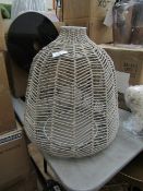 | 1x | COX AND COX RATTAN STYLE PENDANT LIGHT SHADE | NO PACKAGING | RRP £- |