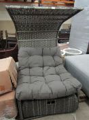 | 1x | COX AND COX RATTAN DAY BED WITH SHADE AND FOOTSTOOL | MISSING FOOTSTOOL CUSHION | RRP £650 |