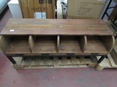 | 1x | COX AND COX RECLAIMED WOOD STORAGE UNIT | HAS A FEW MARKS AND CRACKS BUT NOT SURE IF THAT