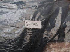 | 1X | PRUSSIAN BLUE CURTAINS 1X PAIR 228CM X 228CM | LOOKS UNUSED (NO GUARANTEE) BOXED | RRP £60.00