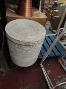 | 1X | COX & COX ROUND RATTAN WHITE WASHED RATTAN LAUNDRY BASKET 45 D  X 55 CM H | RRP £125 |