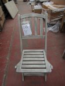 | 1x | COX AND COX RAVELLO FOLDING BISTRO CHAIR | DOESN'T APPEAR TO BE ANY MAJOR DAMAGE | RRP £- |