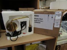 | 1X | MENU STAPLE WALL LIGHT IN BRASS | RRP £200 | LOOK UNUSED | NO GUARANTEE |