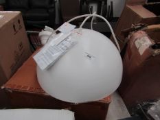 | 1x | COX AND COX CREAM AND GOLD CEILING PENDANT LIGHT | DOESN'T APPEAR TO BE ANY MAJOR DAMAGE,