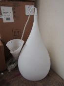 | 1X | SPINNING BH1 MATT WHITE PENDANT LIGHT | LOOKS UNUSED BUT NO GUARANTEE | RRP £185 |