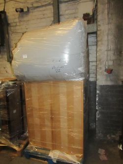 Pallets of Swoon furniture, fresh load of raw customer returns and bulk clothing pallets