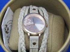 Kahuna leather strapped watch, new and ticking