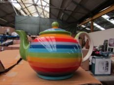 2x Rainbow - Large Teapot - New & Packaged.