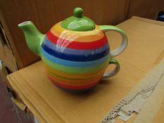 2x Rainbow - One Cup Teapot - New & Packaged.