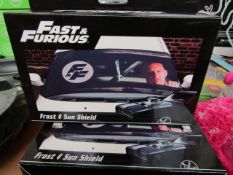 1x Fast & Furious - Car Tidy - New & Packaged. 1x Fast & Furious - Frost & Sun Shield - New &