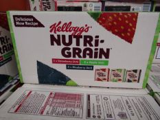 2 Boxes of 42 Kelloggs Nutri Grain Bars. Mixed Flavours. BB Dates range from 8/8/20 - 26/11/20