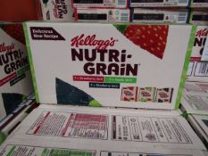 2 Boxes of 42 Kelloggs Nutri Grain Bars. Mixed Flavours. BB Dates range from 8/8/20 - 26/11/20