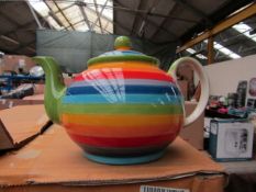 2x Rainbow - Large Teapot - New & Packaged.