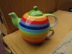 2x Rainbow - One Cup Teapot - New & Packaged.