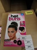 4 x JML Hot Buns 2 Piece sets For Brown hair. New & Boxed