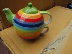 2x Rainbow - One Cup Teapot - New & Packaged.