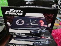 1x Fast & Furious - Car Tidy - New & Packaged. 1x Fast & Furious - Frost & Sun Shield - New &