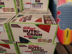 2 Boxes of 42 Kelloggs Nutri Grain Bars. Mixed Flavours. BB Dates range from 8/8/20 - 26/11/20