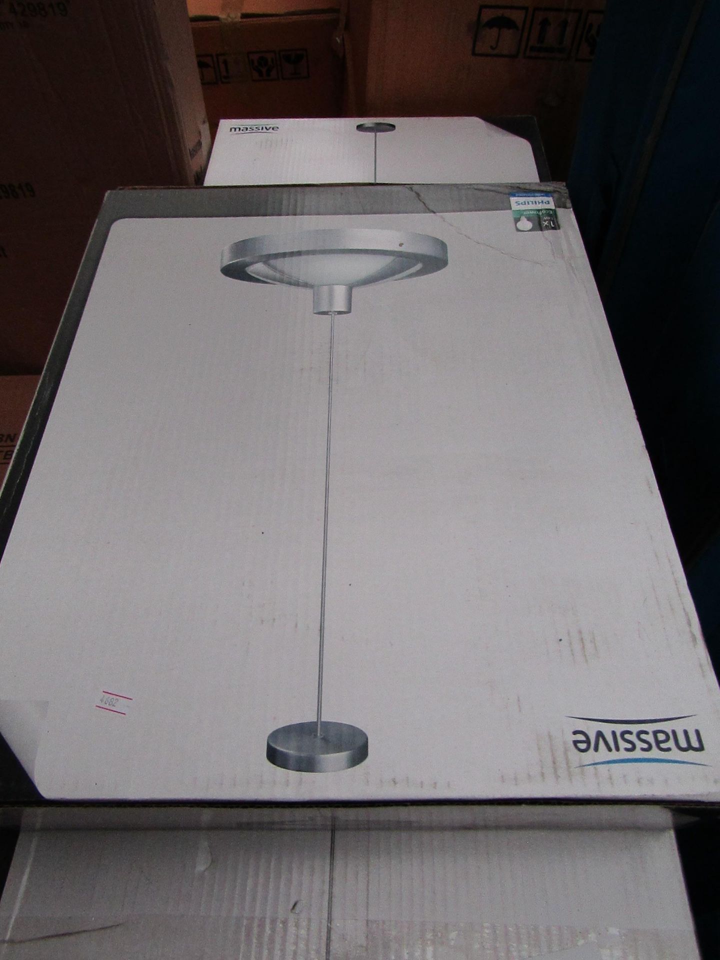 Massive - Pendent Silver Light Includes Philips 14W Eco Power Light Bulb - Unchecked & Boxed.