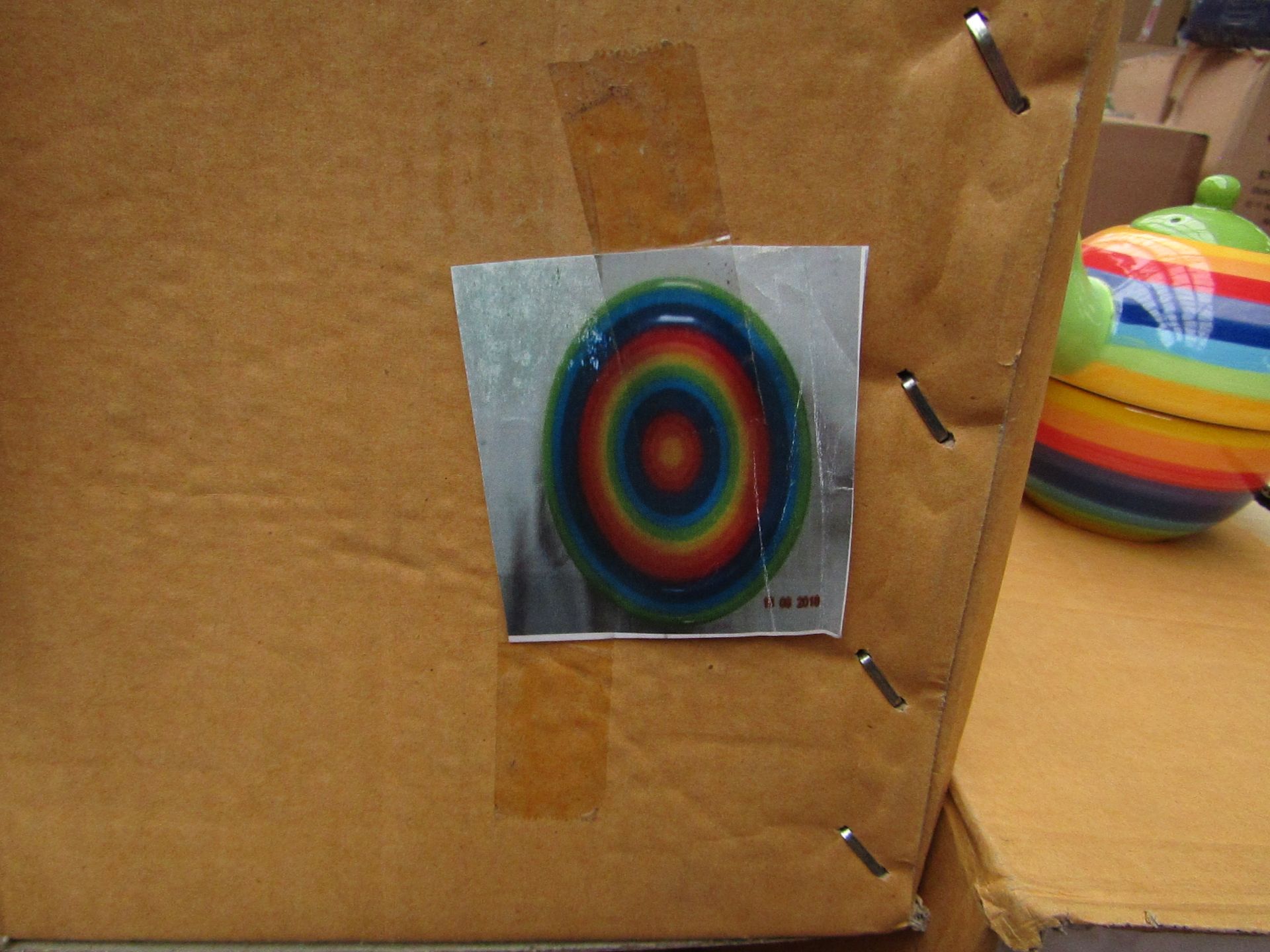 8x Rainbow - Large Plates (26cm) - New & Packaged.