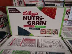 2 Boxes of 42 Kelloggs Nutri Grain Bars. Mixed Flavours. BB Dates range from 8/8/20 - 26/11/20