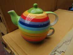 2x Rainbow - One Cup Teapot - New & Packaged.