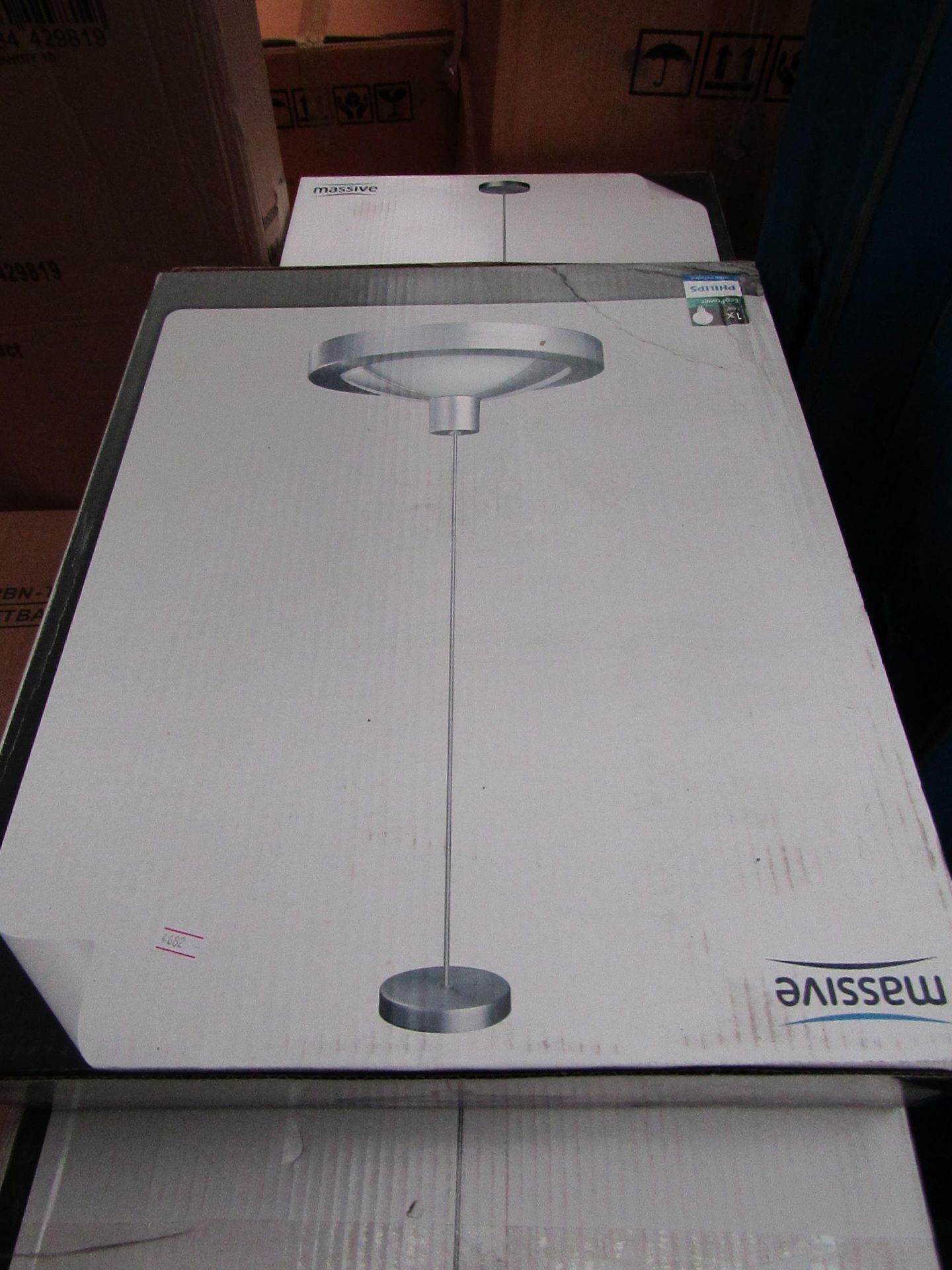 Massive - Pendent Silver Light Includes Philips 14W Eco Power Light Bulb - Unchecked & Boxed.