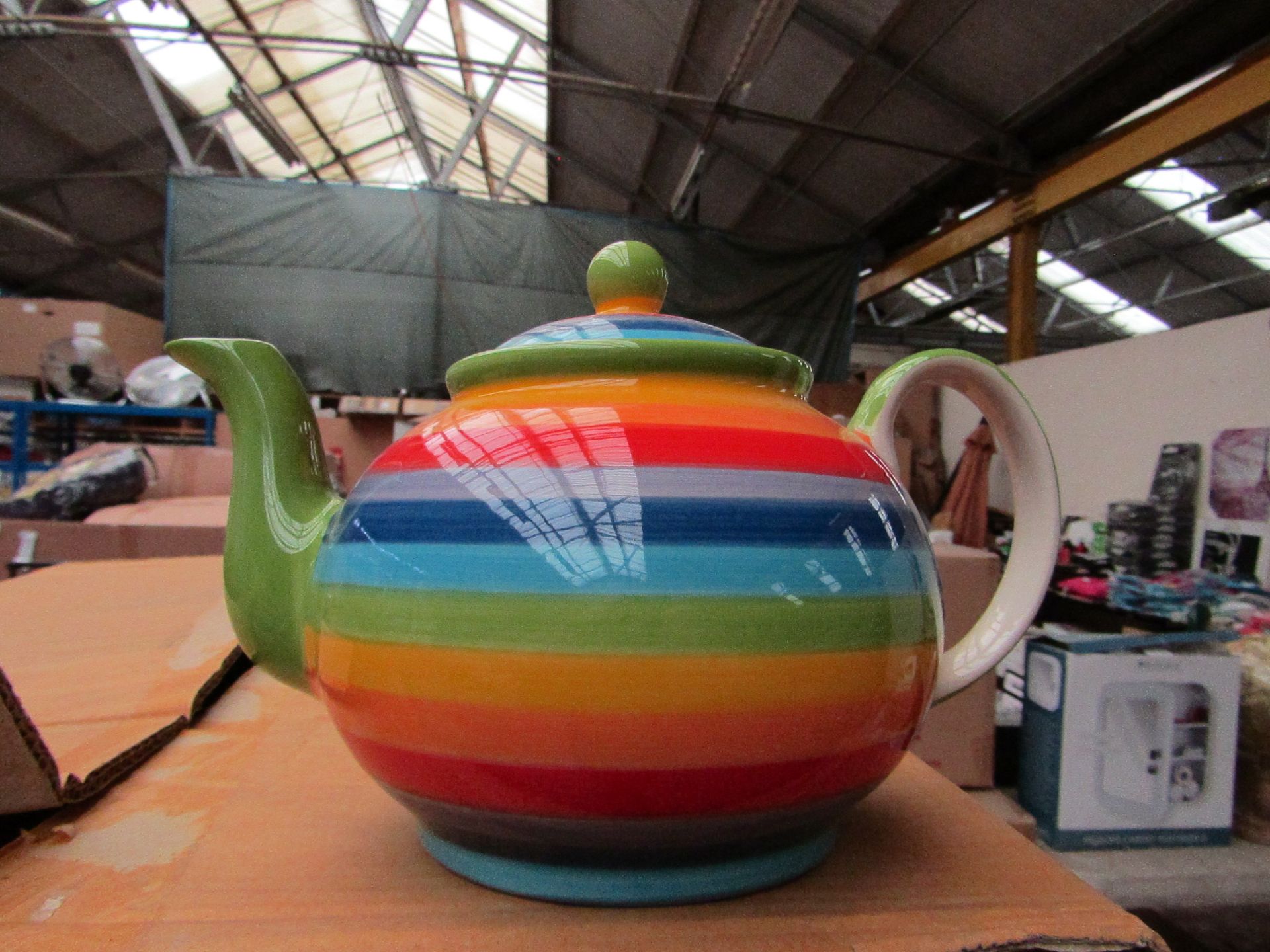 2x Rainbow - Large Teapot - New & Packaged.