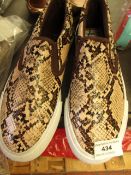 Papaya - Snake Skin Effect Slip-On Trainers - Size 6 - Good Condition with Original Tags.