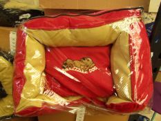 Snoozzzeee Dog - Cherry Red Sofa Dog Bed (23") - New & Packaged.