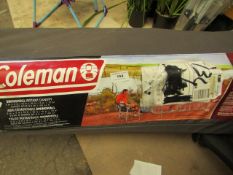 Coleman Instant canopy. 3m x 3m. Comes in a carry bag but unchecked. RRP £179.99