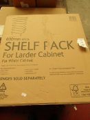 Shelf Pack - 600mm Wide For Larder Cabinet (White) - Unchecked & Boxed.