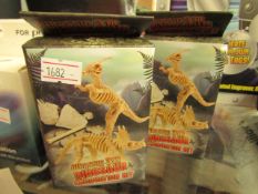 2x Jurassic 3D Dinosaur Excavation Kits - Unchecked & Boxed.