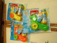 3x Single Packs of Bubble Guns - All Good Condition & Packaged.