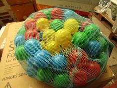 100 Multi Colour Play balls. Unused