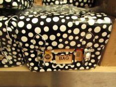 Cool Bag - Easy Open (Pocka Dot Design (Black & White) - All Look New, With Original Tags.