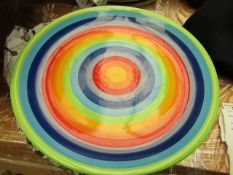 8x Rainbow - Large Plates (26cm) - New & Packaged.