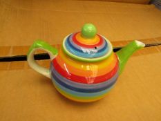 2x Rainbow - Small Teapot - New & Packaged.