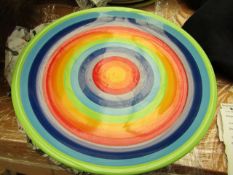 8x Rainbow - Large Plates (26cm) - New & Packaged.