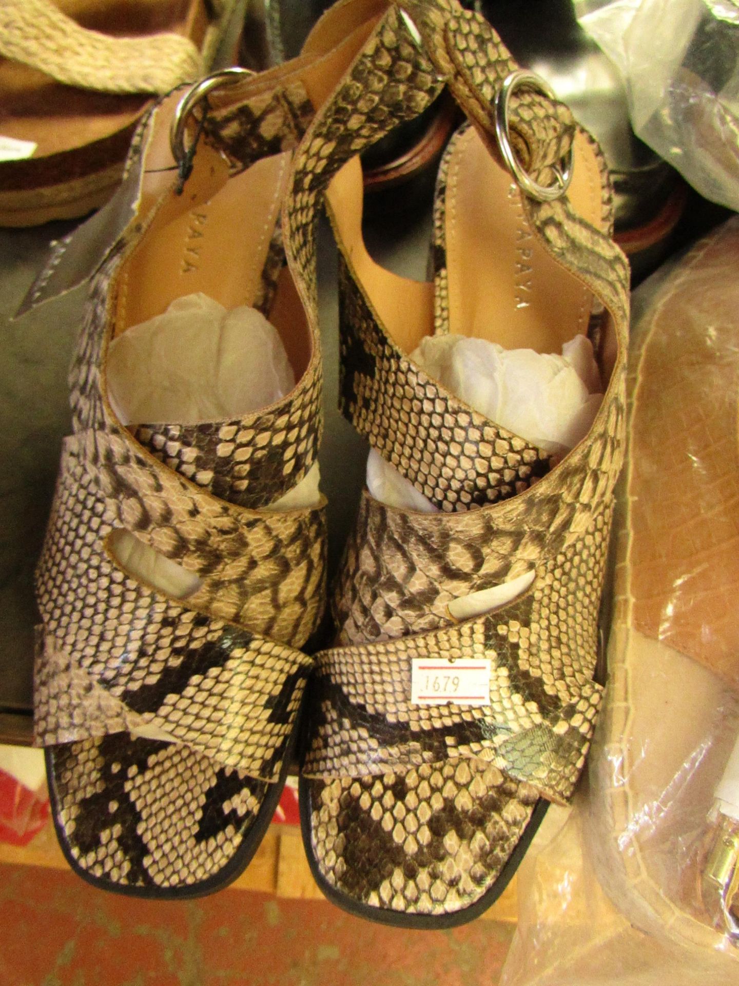 Papaya - Snake Skin Effect High Heels - Size 6 - Good Condition with Original Tags.