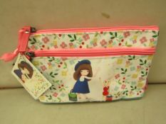 2x Santoro Kori Kumi - 2 Zip Pencil Case (Bon Voyage) - Look New with Original Tags & Packaged.