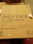 Shelf Pack - 600mm Wide For Larder Cabinet (White) - Unchecked & Boxed.